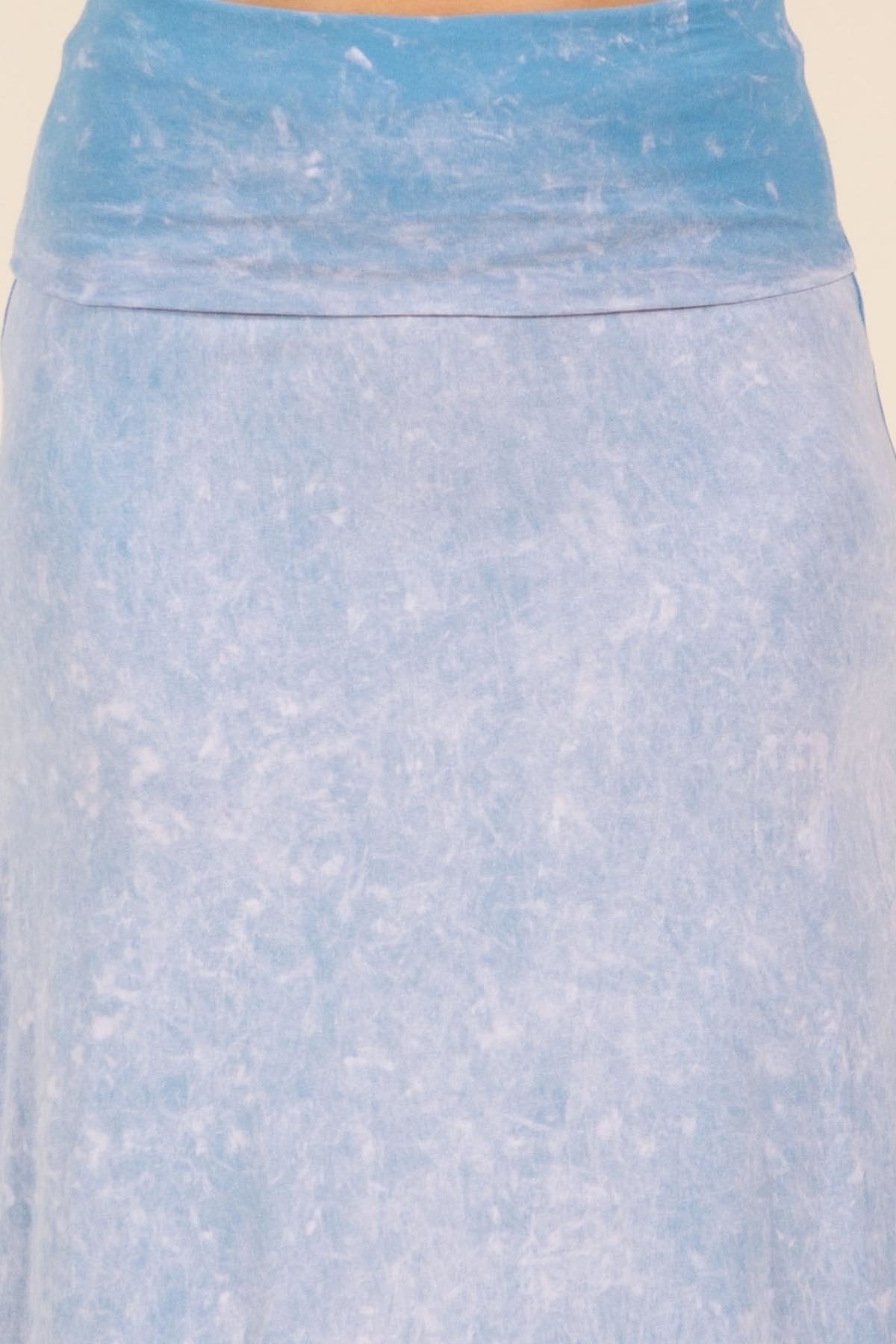 Ashley Blue Mineral Washed Maxi Skirt