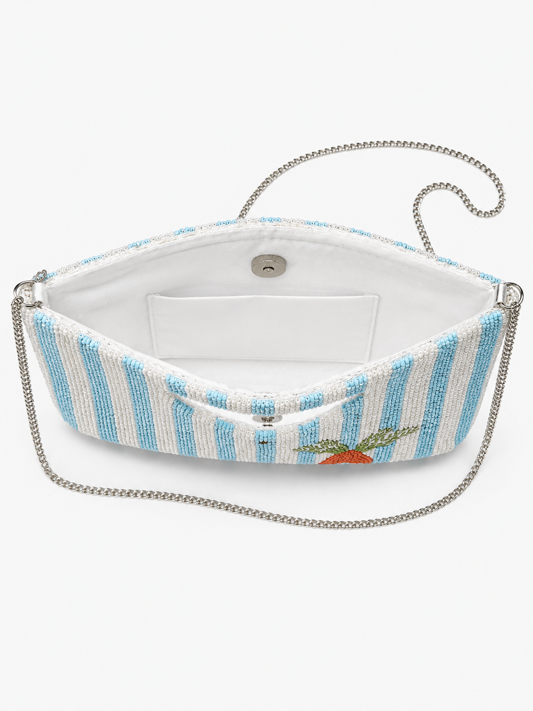 Cottage Gardener Beaded Clutch Shoulder Bag