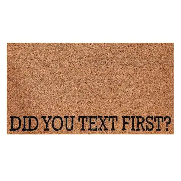 Text First Witty Fun Coir Doormat
