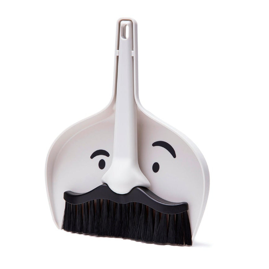 Mr Dustache Mini Dustpan Broom Set