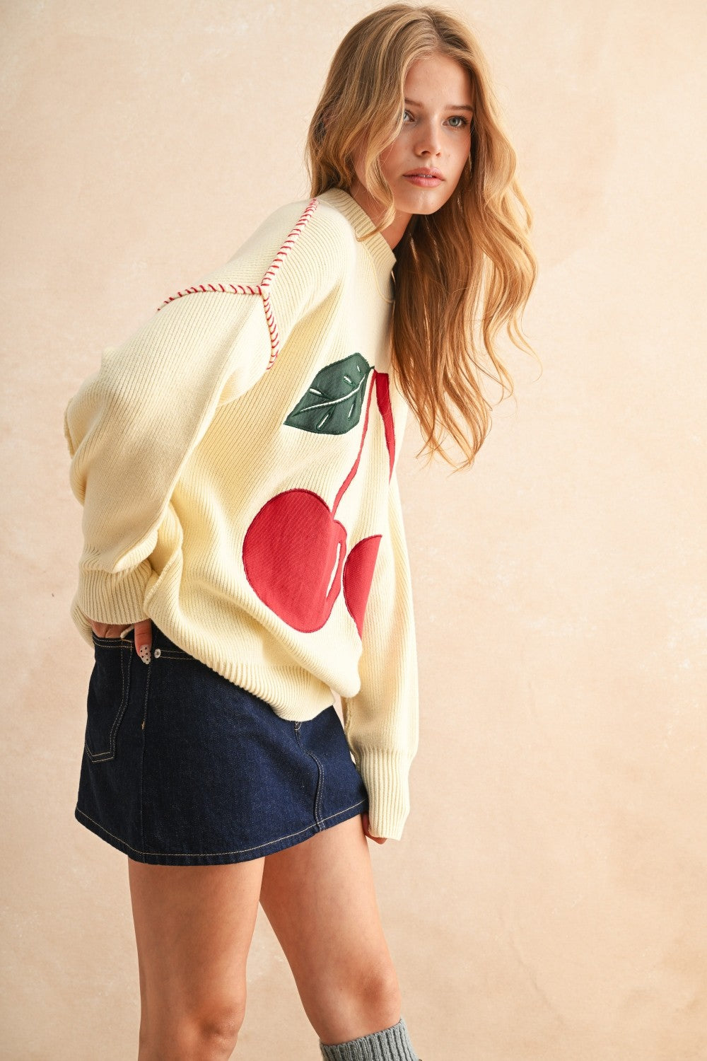 Cherry On Top Knit Sweater