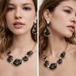 Camouflage Geometric Drop Earrings