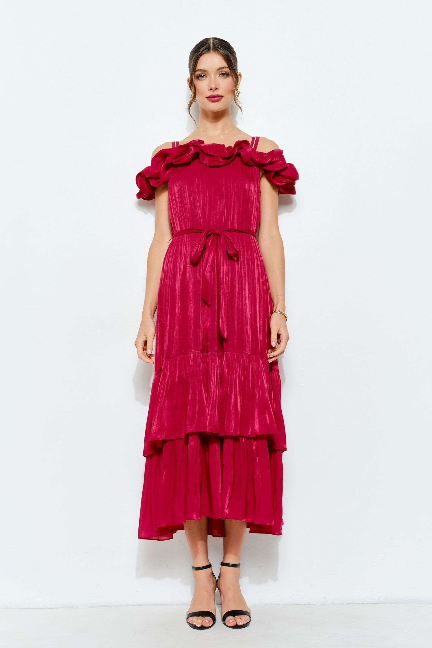 SHIMMER & SHINE RUFFLE PARTY DRESS