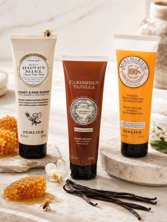 Perlier Summer Fan-Fav 3PC Set of Honey Bath & Shower Cream