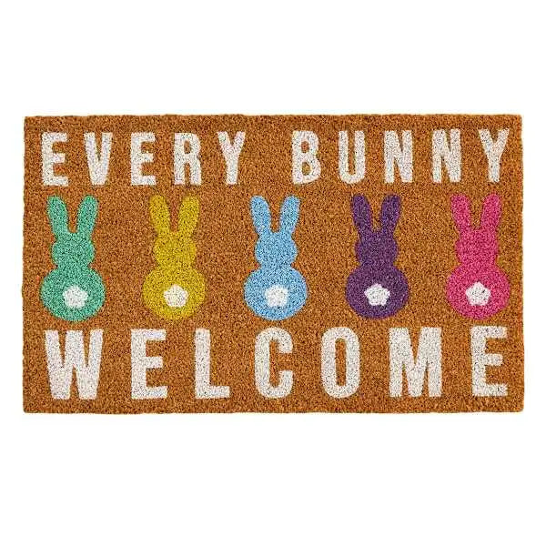 Every Bunny Is Happy Easter Doormat