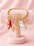Sea La Vie Gold Sea Charm Stretch Bracelet