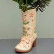 Giddy Up & Party Kickin' Up Blooms Cowgirl Boot Vase