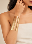 Geometric Gold Statement Arm Cuff Bracelet
