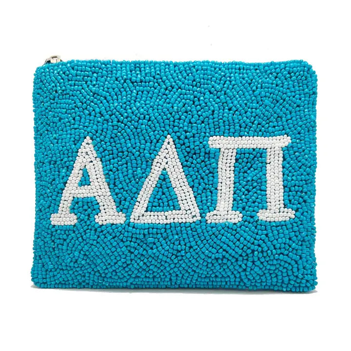 Alpha Delta Pi Beaded Coin Purse Pouch
