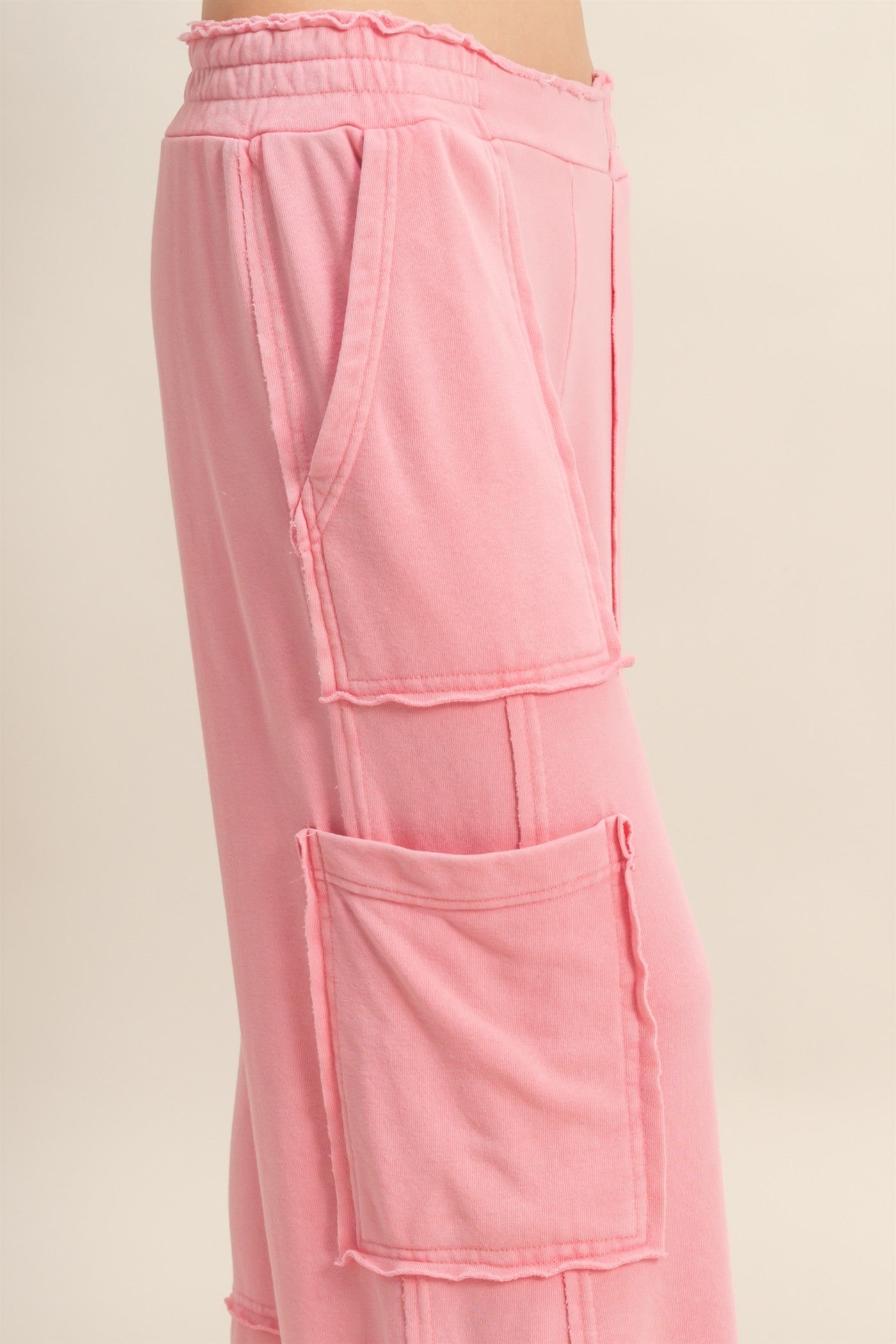 Weekend Warrior Pink Cargo Sweatpants