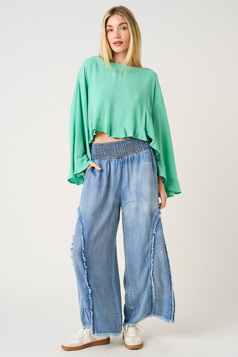 Janis Wide Leg Tencel Leisure Pants