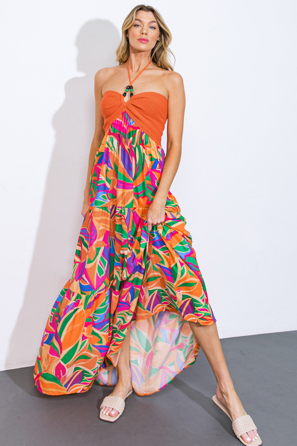VESTIDO MIDI COMBINADO INTO THE THICK OF IT