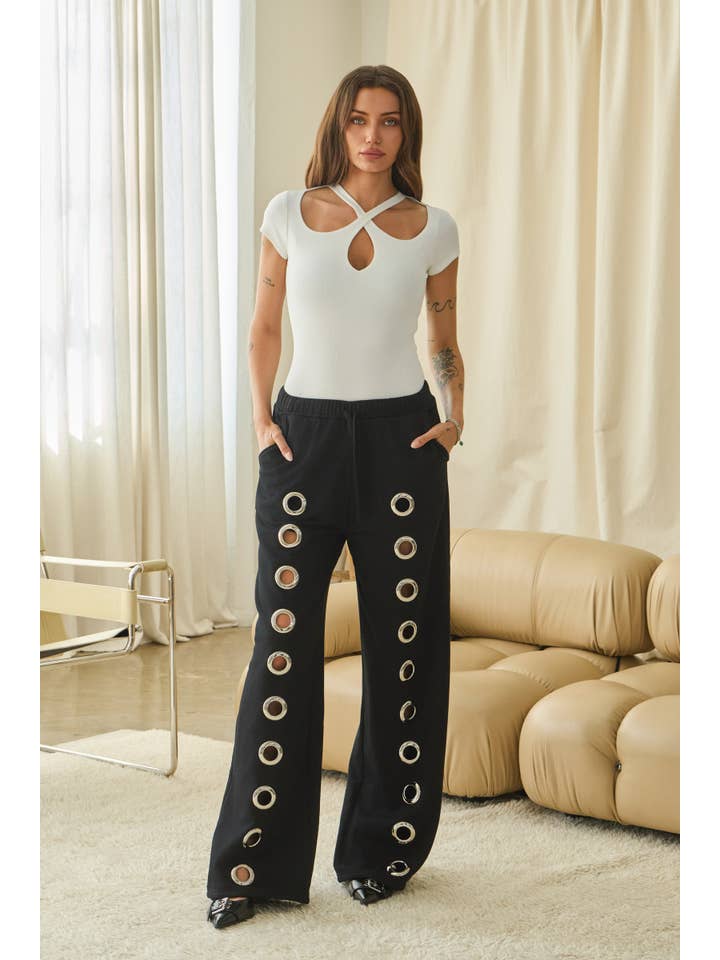 Grommet French Terry Sweatpants