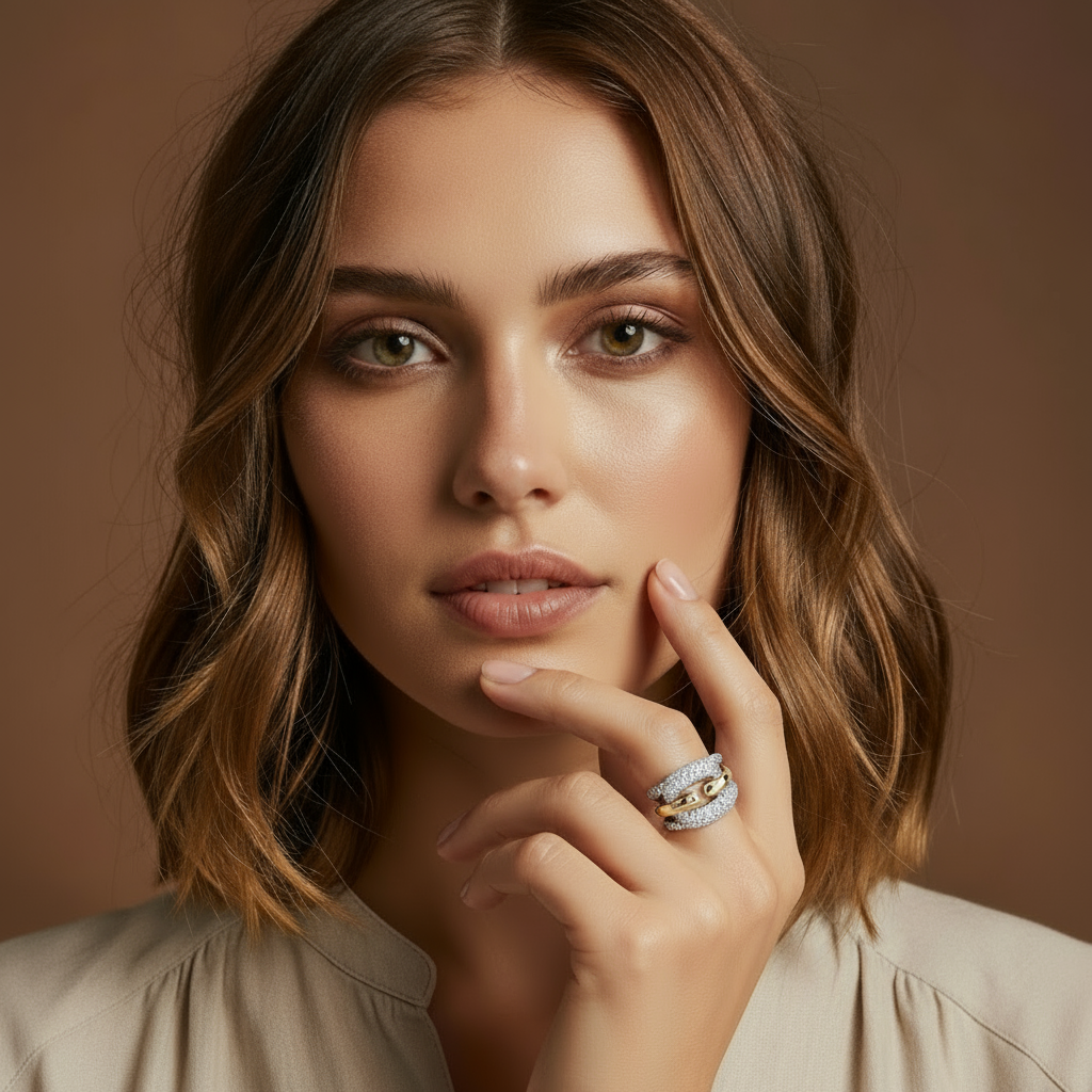 Hug Me Tight CZ Sterling Statement Ring
