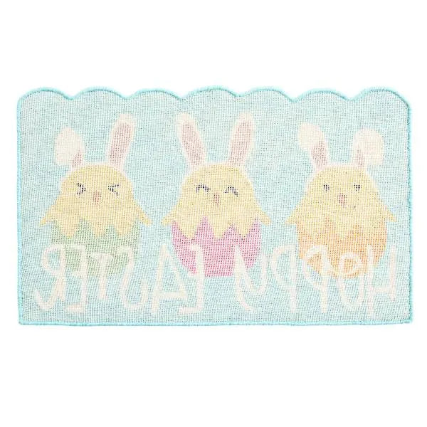 Hoppy Happy Easter Chicks Accent Rug