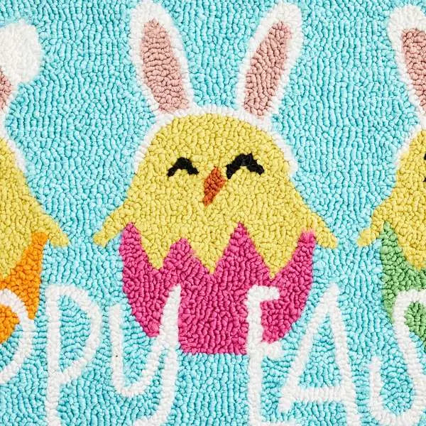 Hoppy Happy Easter Chicks Accent Rug