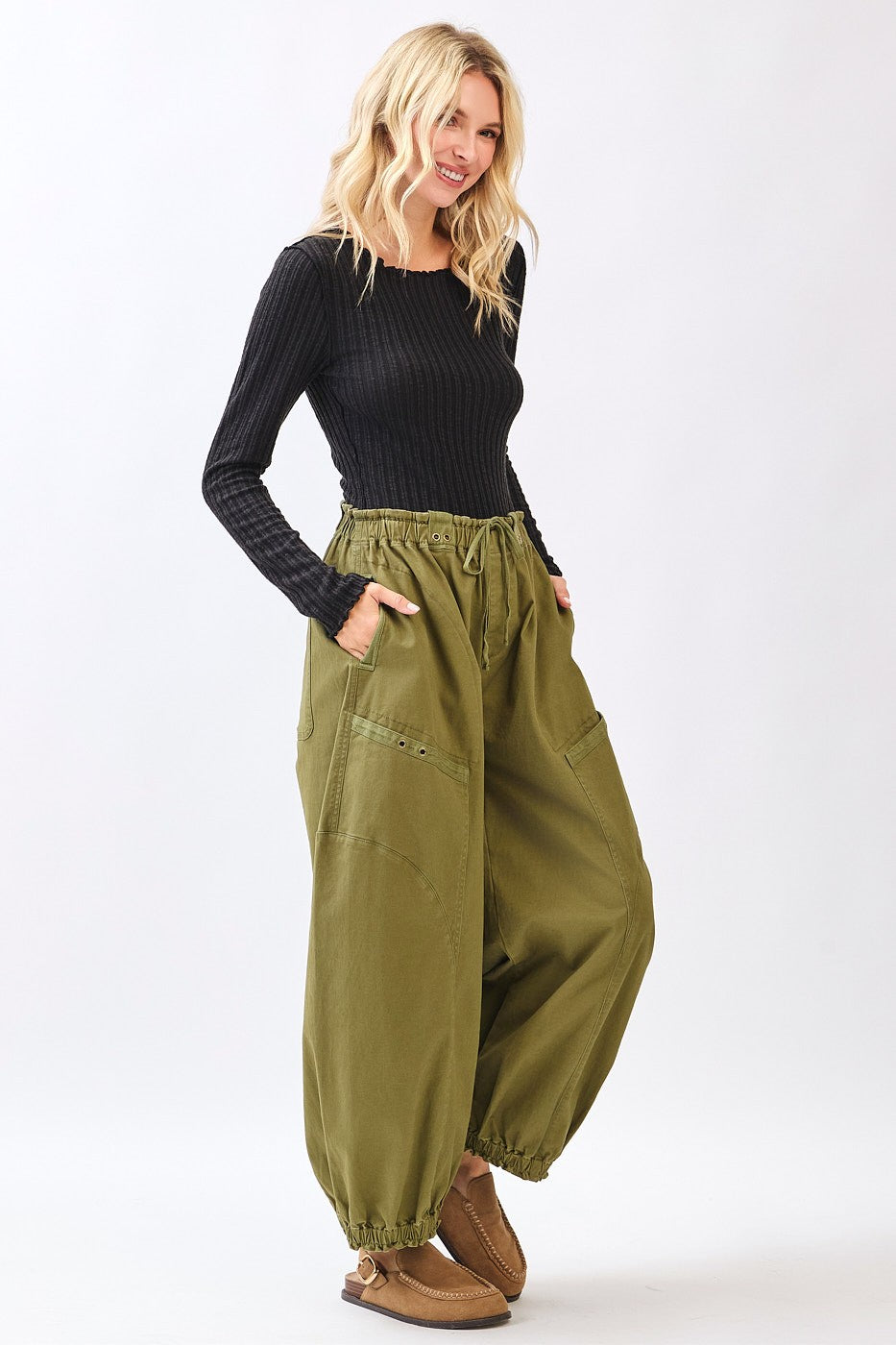 Weekend Wanderlust Twill Parachute Pants