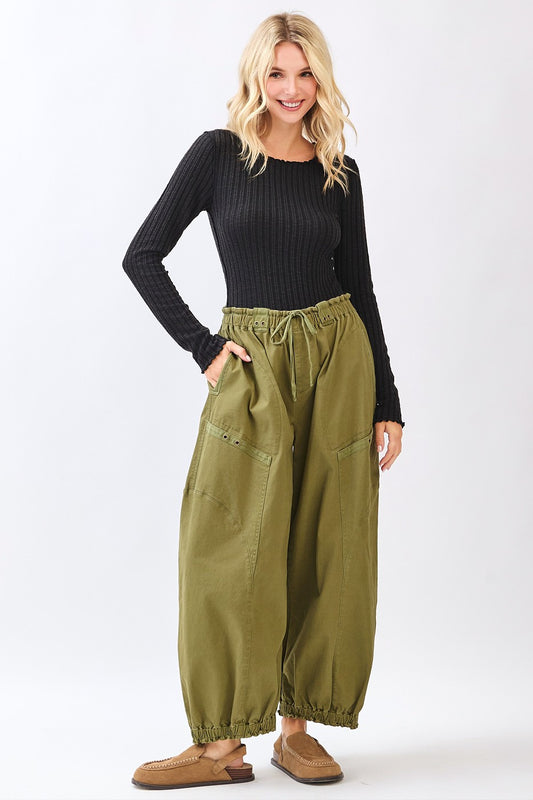 Weekend Wanderlust Twill Parachute Pants