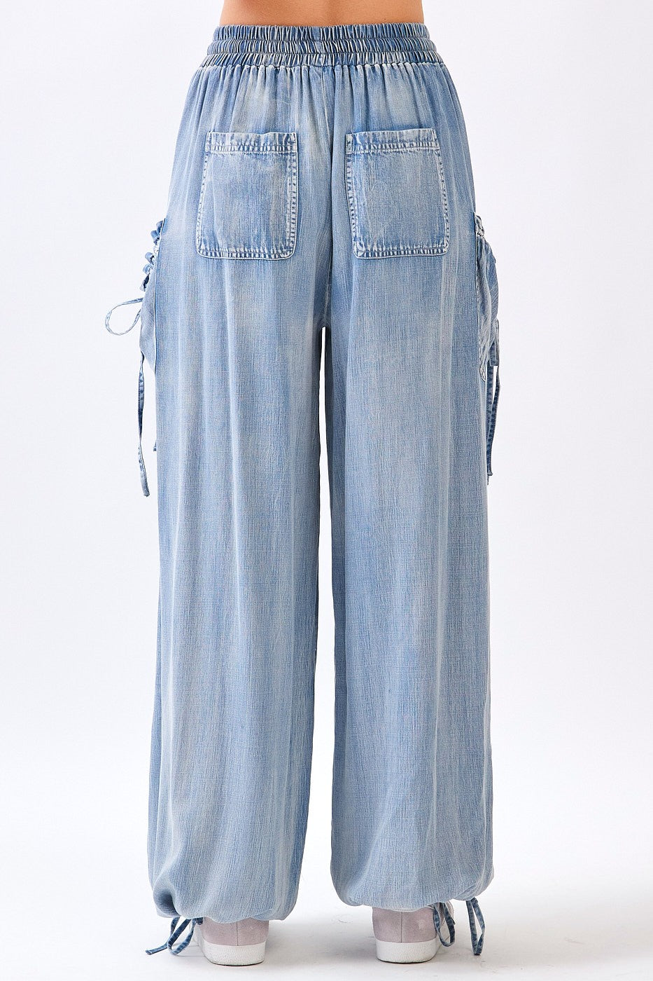 Aleta Adjustable Length Chambray Pants