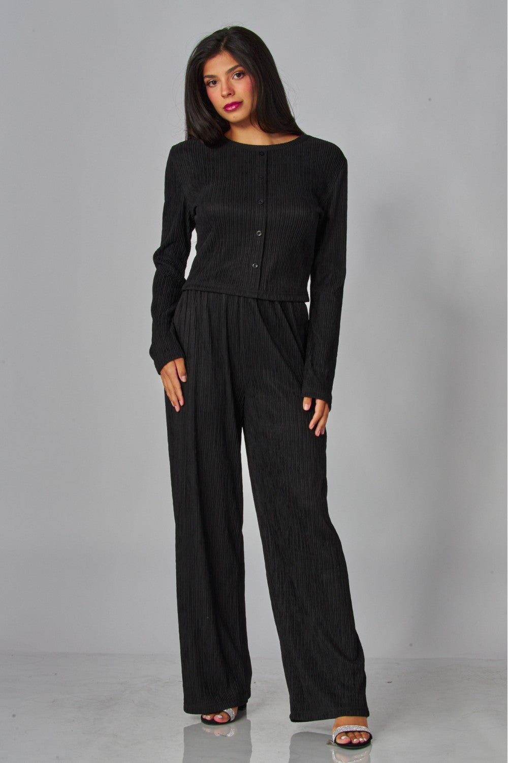 LICENSE TO LOUNGE PANTS SET IN BLACK