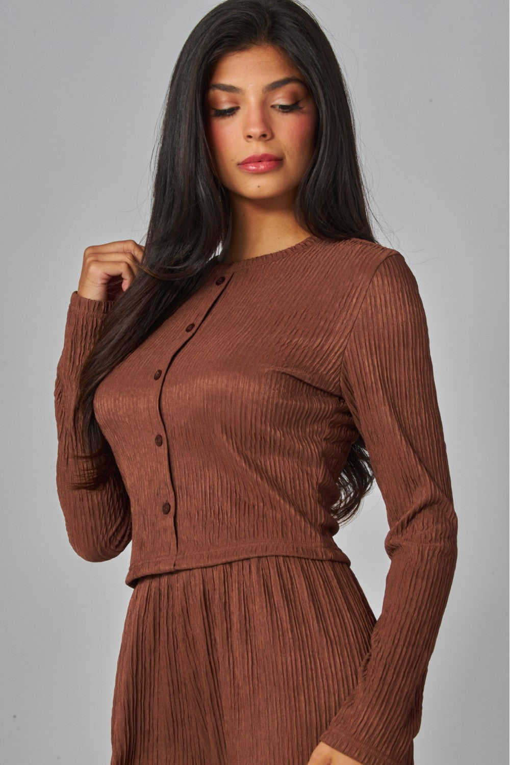 LICENSE TO LOUNGE PANTS SET IN BROWN