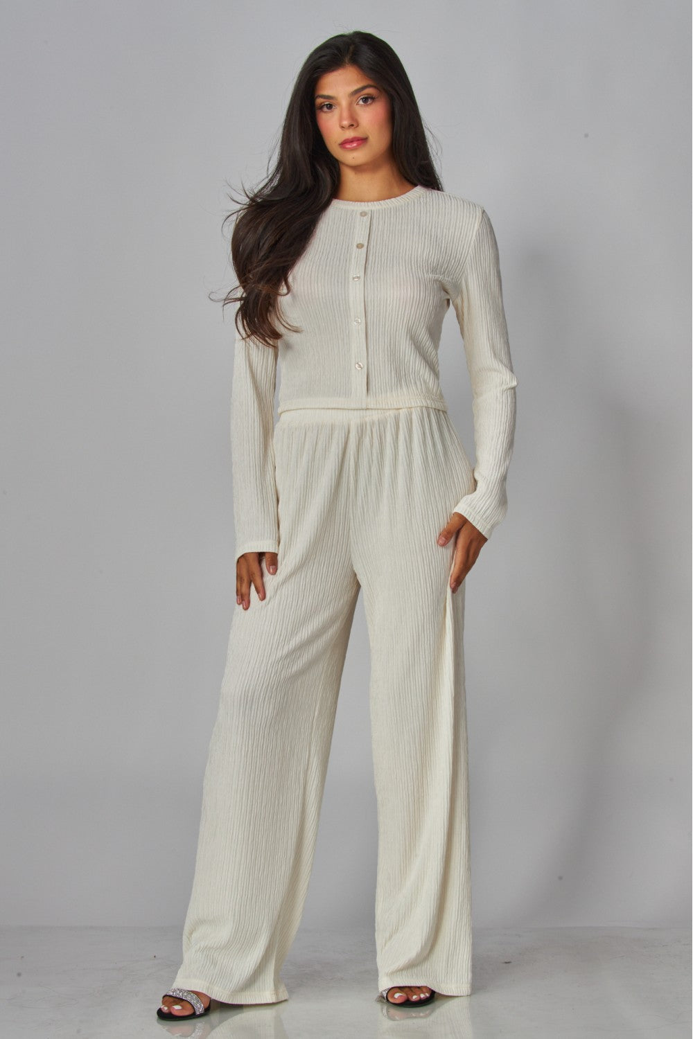 LICENSE TO LOUNGE PANTS SET IN IVORY