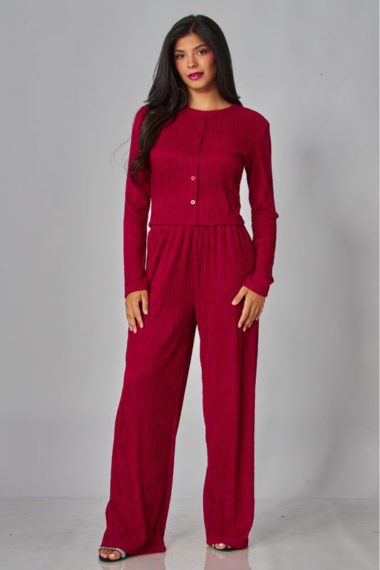 LICENSE TO LOUNGE PANTS SET IN RED