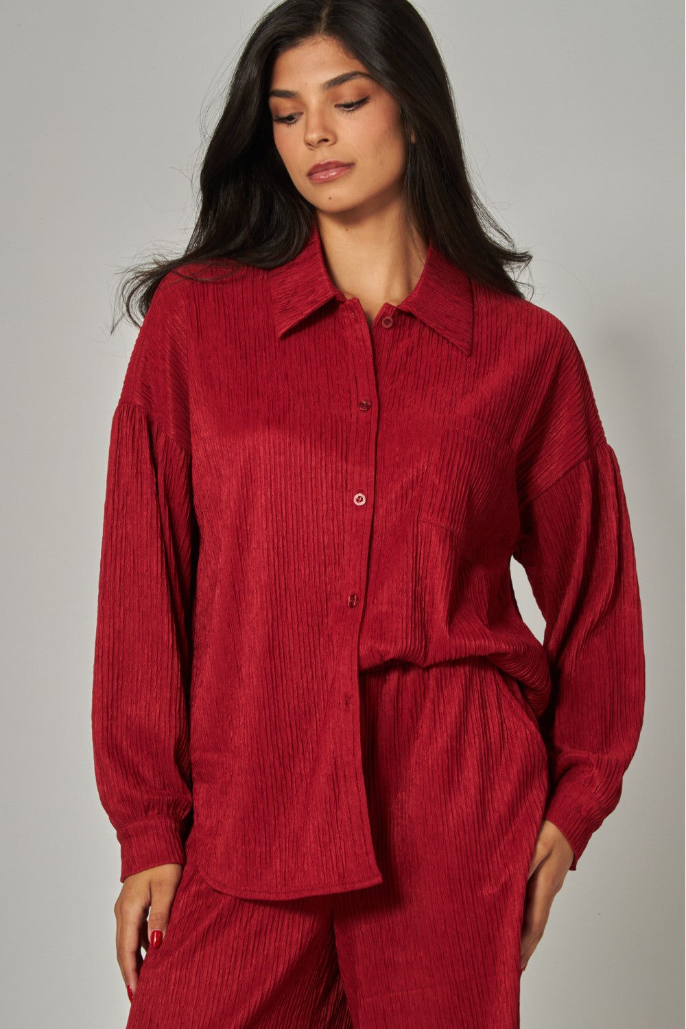 WELCOME THE WEEKEND LOUNGE PANTS SET IN RED