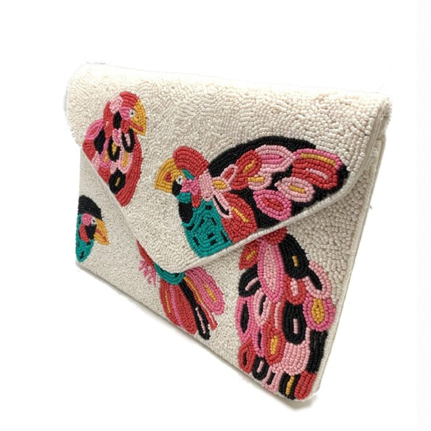 Parrot Bird Seed Bead Clutch
