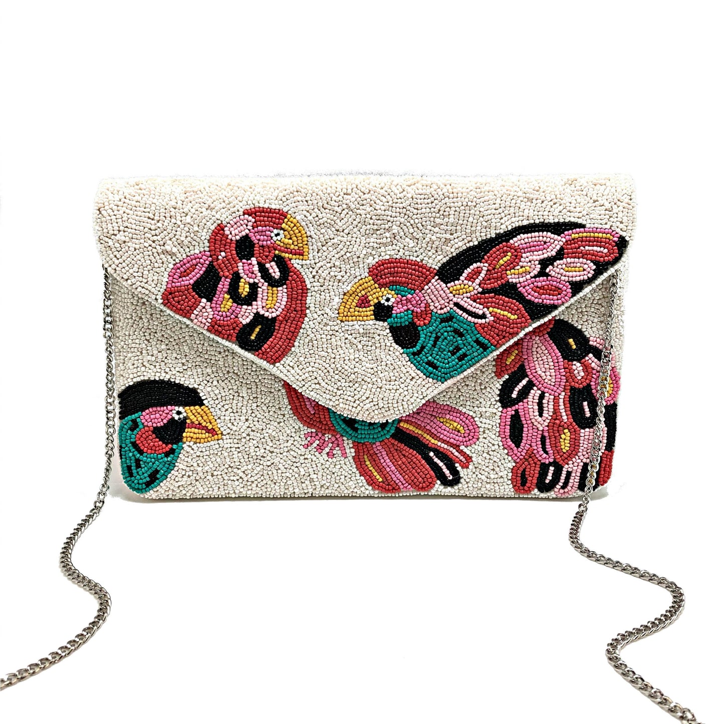 Parrot Bird Seed Bead Clutch