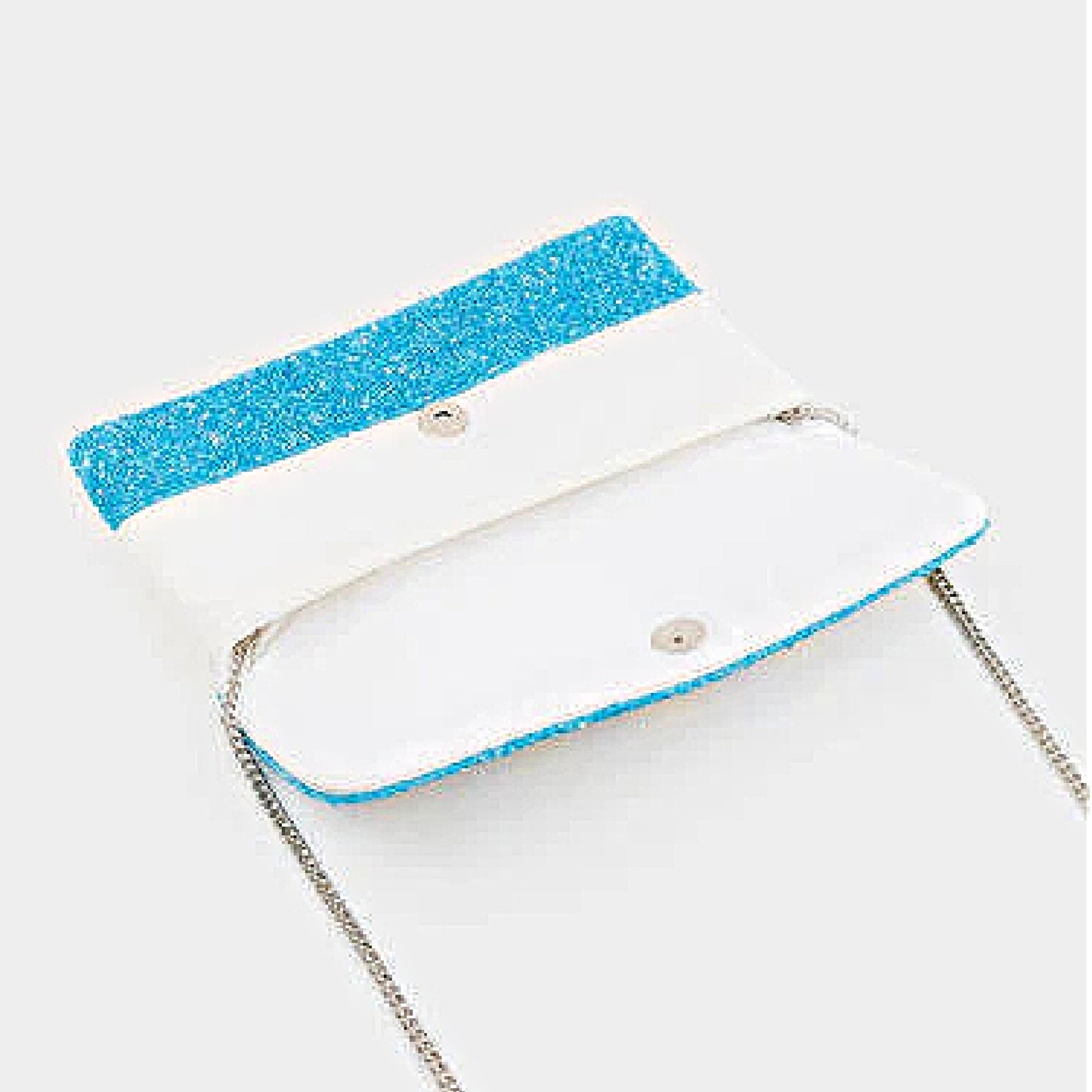 Blue Sky Lemon Beaded Crossbody Clutch Handbag