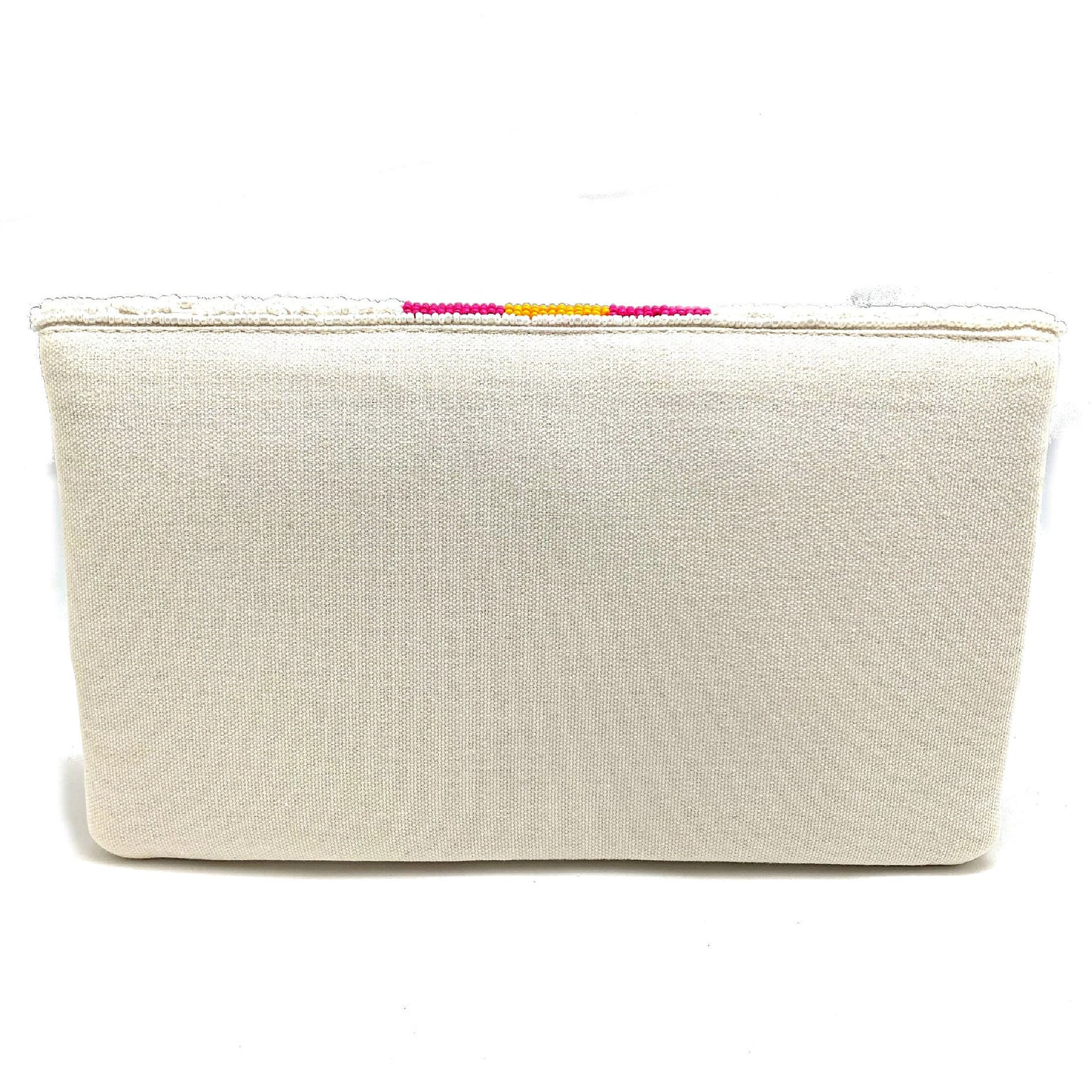 Pink Flamingo Bird Beaded Crossbody Clutch Handbag