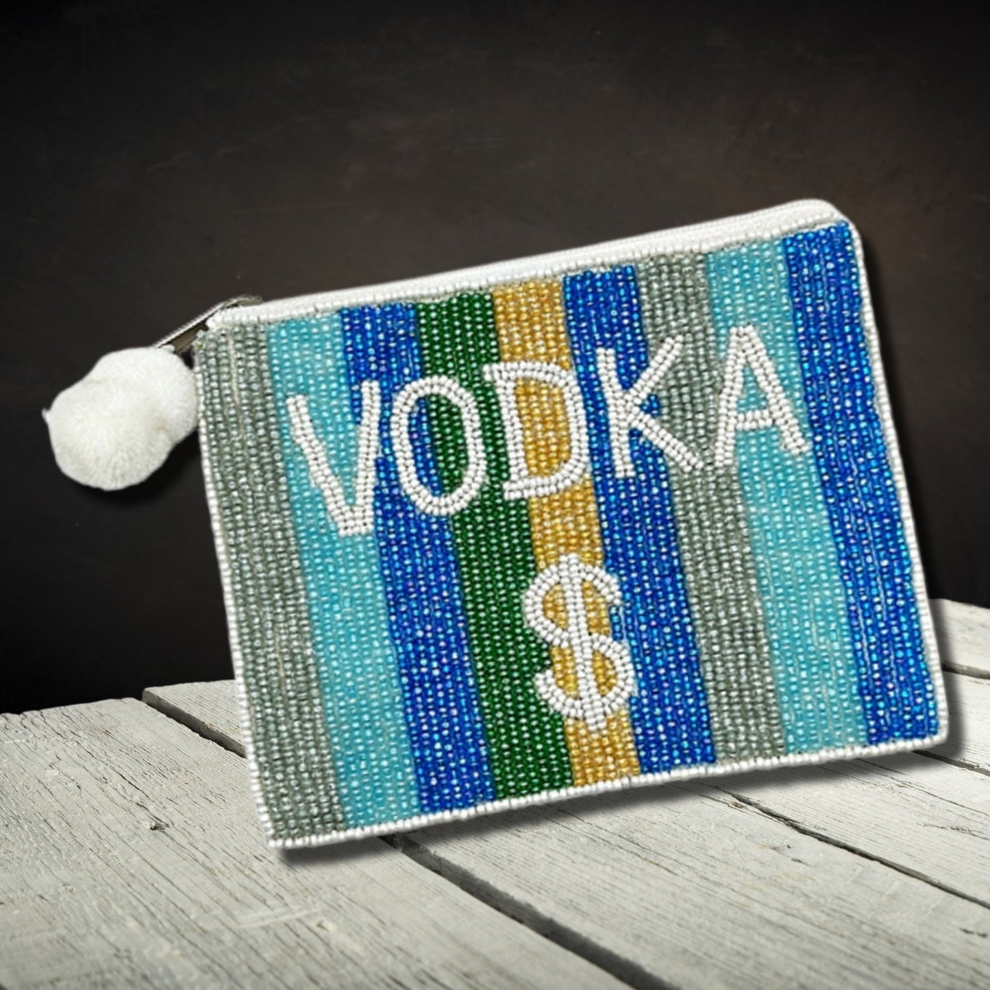VODKA FUNDS Seed Beaded Storage Money Coin Pouch