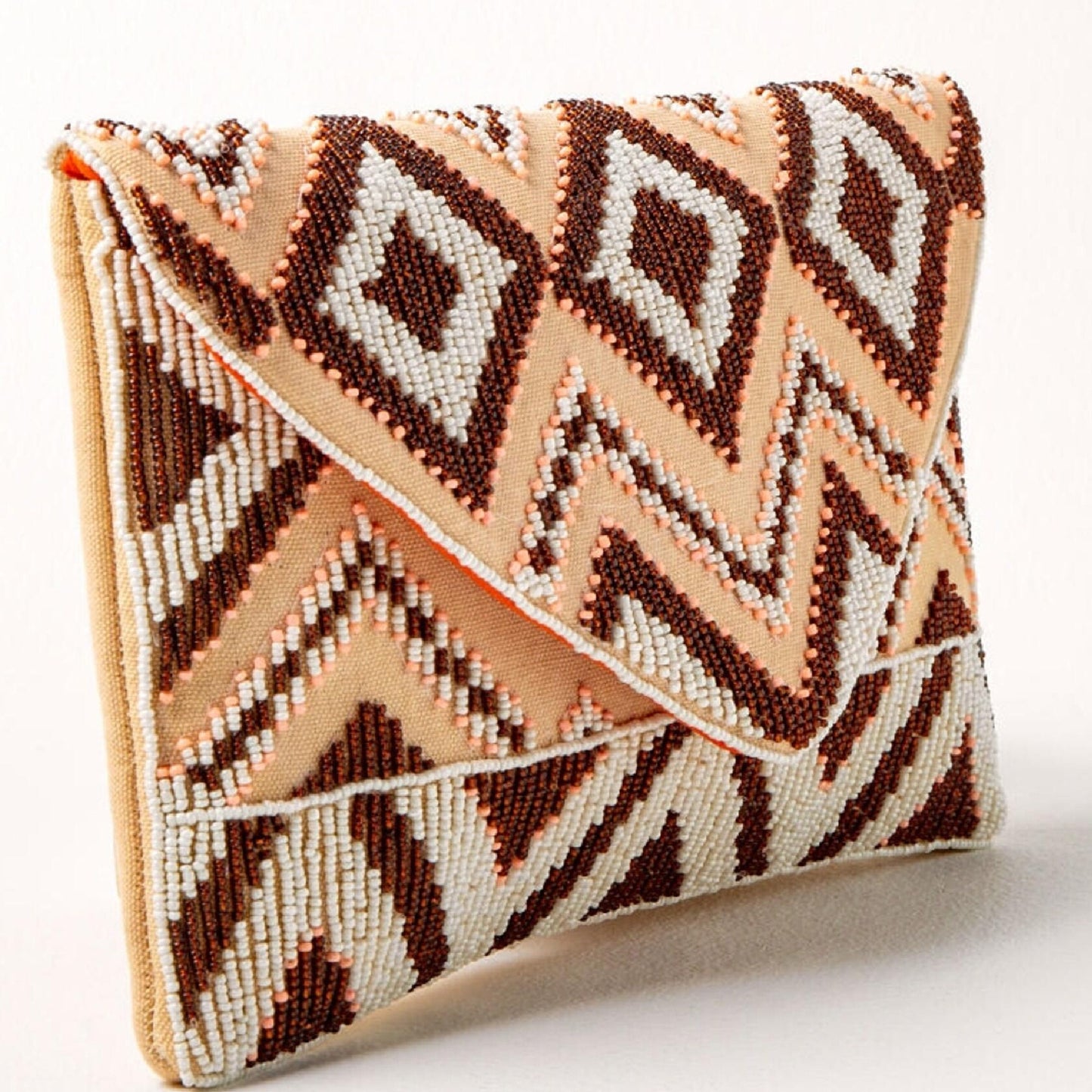 Gia Geometric Beaded Crossbody Clutch Handbag
