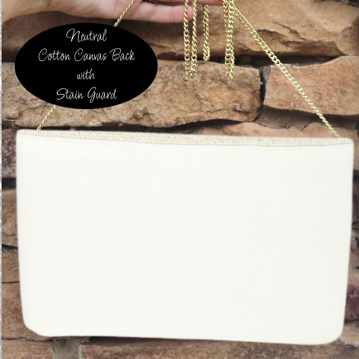Geometric Design Beaded Crossbody Clutch Handbag