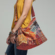 Bohemian Flower Child Patchwork Boho Style Tote Shoulder Bag