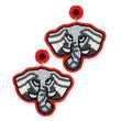 University Alabama Football Beaded Elephant Mascot Earrings