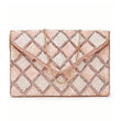 Make Me Blush Pink Beaded Crossbody Clutch Handbag