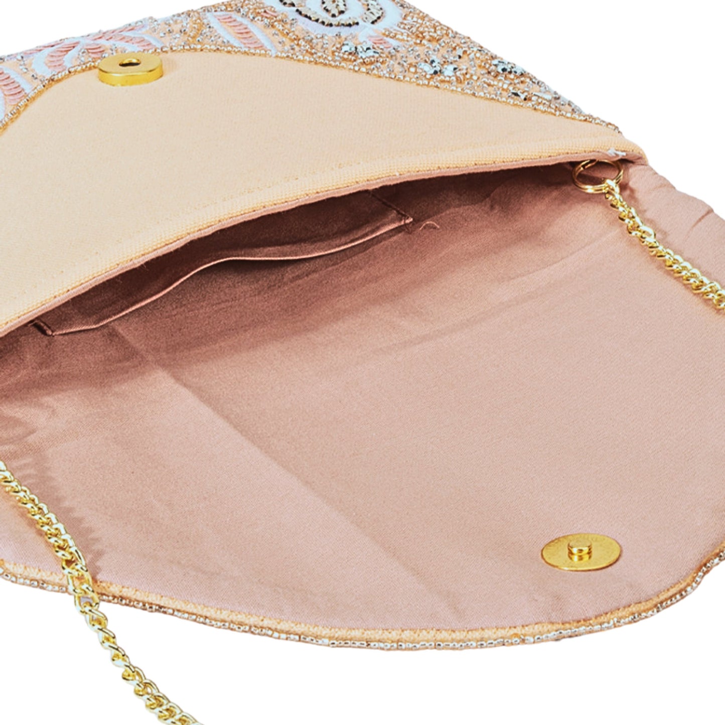 Make Me Blush Beaded Raffia Crossbody Clutch Handbag