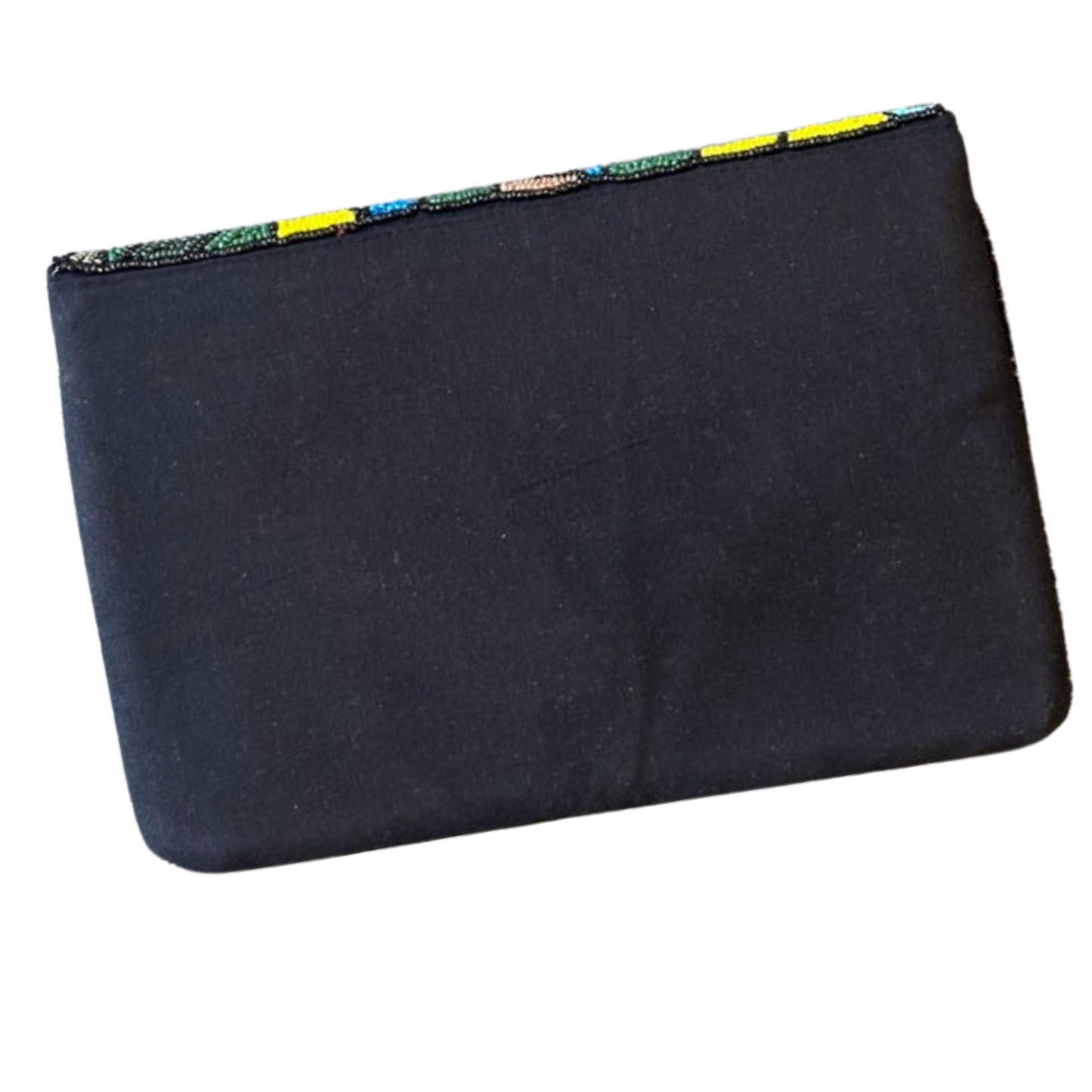 Stained Glass Mosaic Seed Beaded Clutch Crossbody Bag