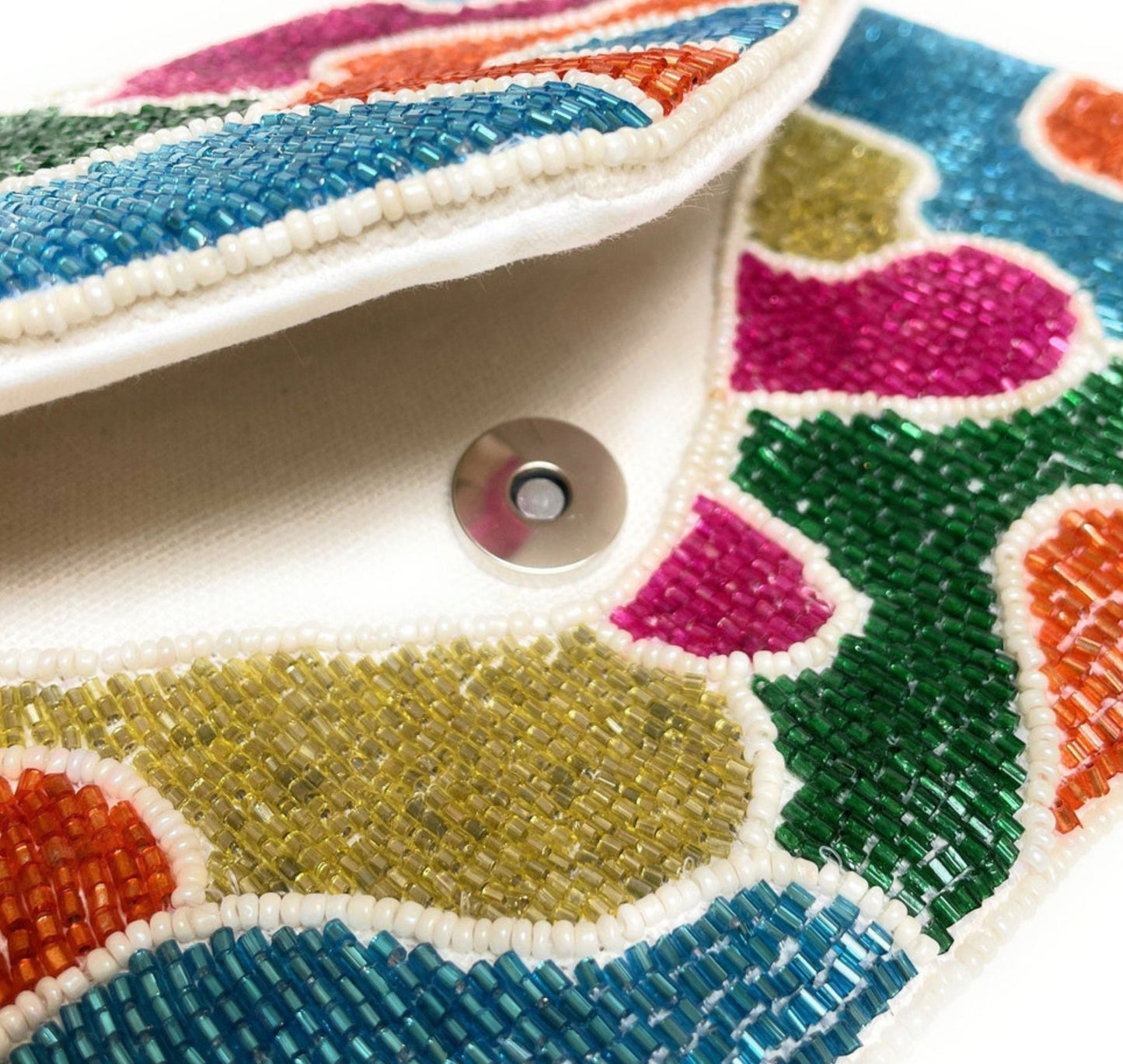 Kaleidoscope Camo Beaded Crossbody Clutch Handbag