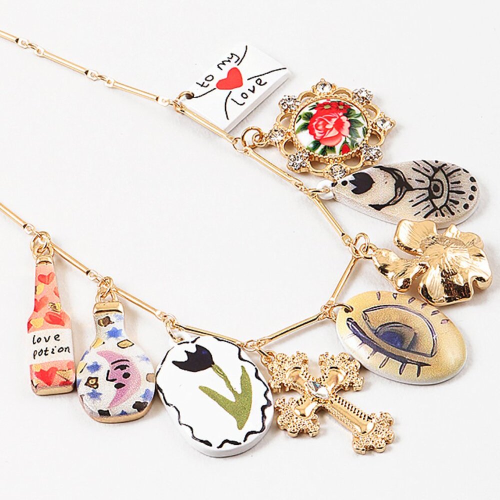 Collar con dije de "Protégeme y guíame"