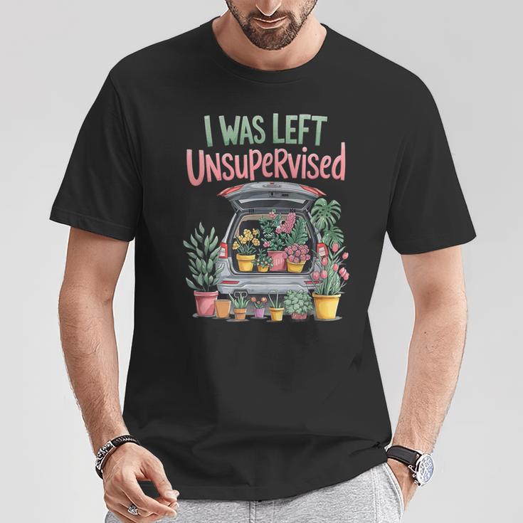 I Was Left Unsupervised Gardening Unisex Graphic T-Shirt