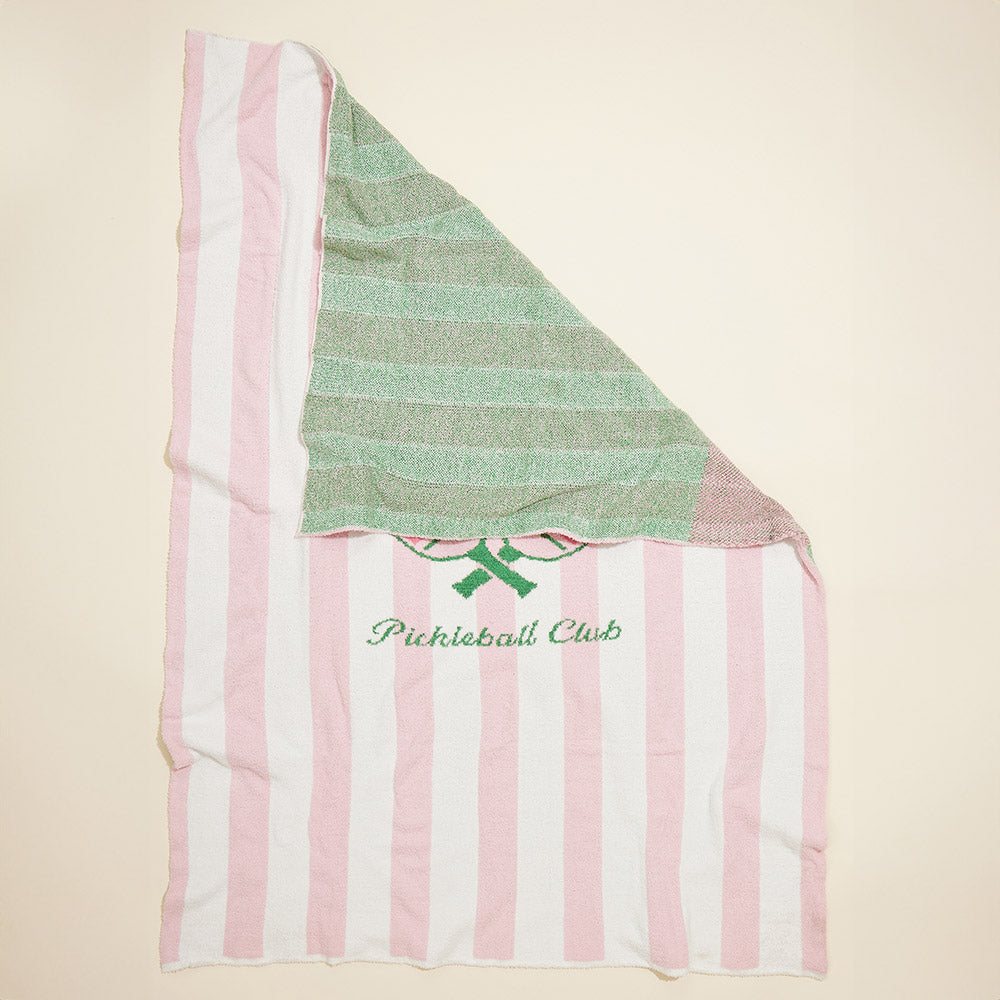 Pink Pickleball Day Dinker Throw Blanket
