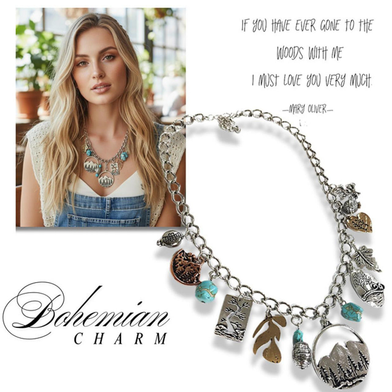 Walk In The Woods Charm Necklace