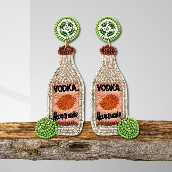 Tito's Handmade Vodka Bottle Beaded Earrings
