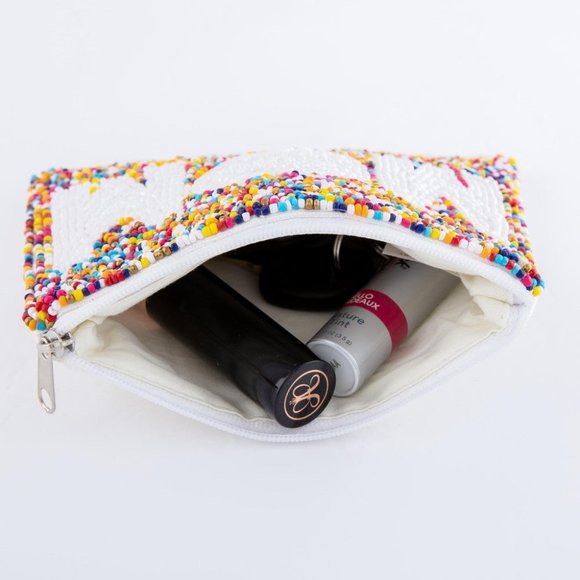 MOM Confetti Beaded Money Storage Pouch