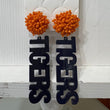 Auburn University AU Tigers Bead Football Earrings