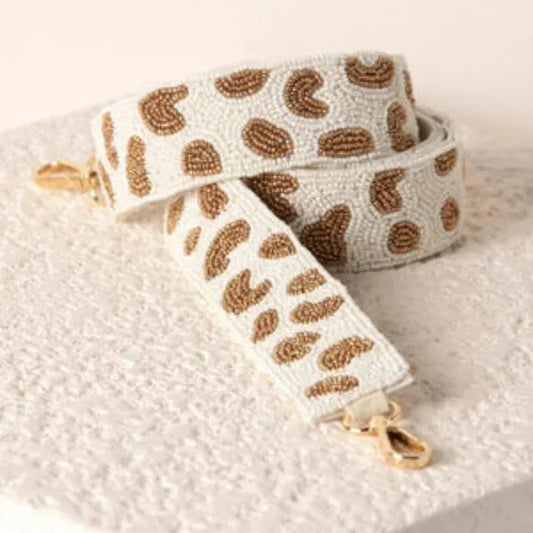 Leopard Beaded Crossbody Bag Strap