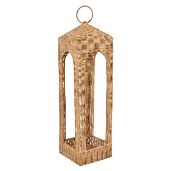 Bohemian Rattan 28" Candle Floor Lantern